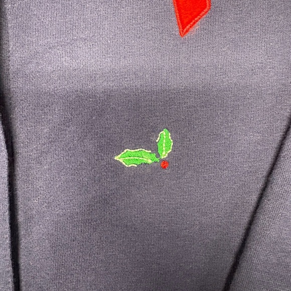 C&K Vintage Holiday Cardigan Sweater L – Birdhouse & Holly Embroidery - Picture 4 of 5